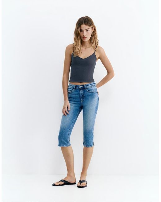 Pull&Bear Blue Fine-strap Top