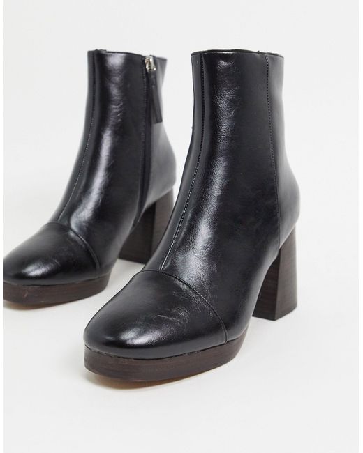 Botas negras con plataforma rhona ASOS de color Negro | Lyst