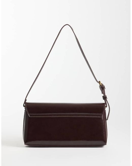ASOS Brown Shoulder Bag With Hardware