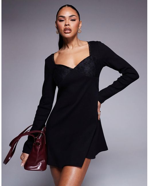 ASOS Black – ausgestelltes minikleid