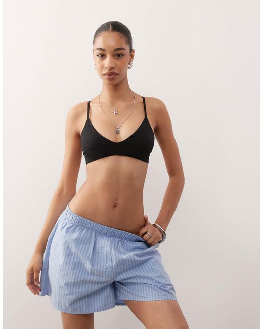Soutien-gorge triangle doux et sans coutures Weekday en coloris Blue