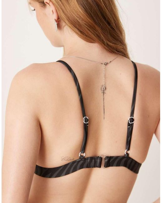 OOSC Natural Tiger Boost 'Em Up Bikini Top