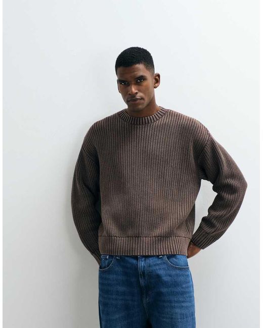 Cotton On Blue Box Fit Crew Knit for men