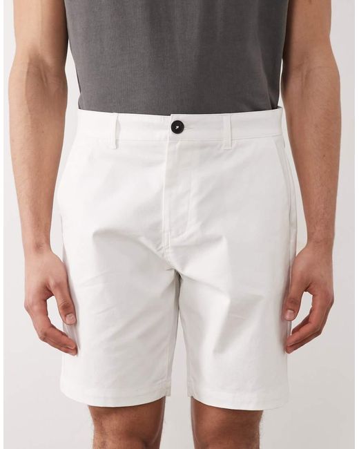 Threadbare White Chino Shorts for men