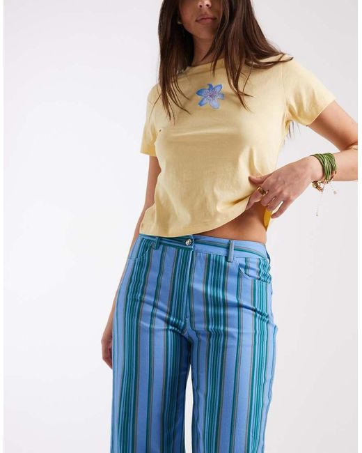 laagam Blue Leroy Low Rise Trousers