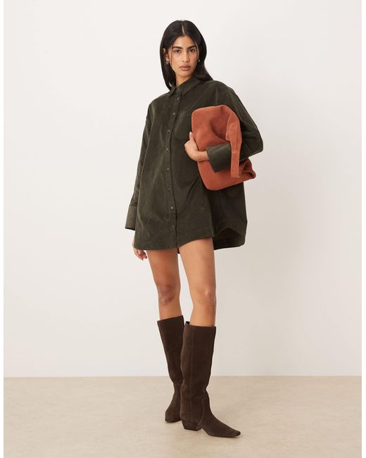 knee length dresses for ladies Oversize Shirt Dress Mini – WARDROBE.NYC main image 1