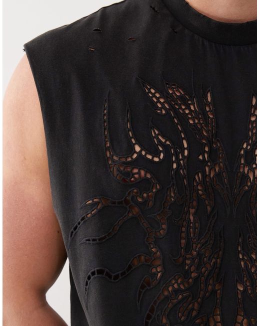 Weekday – ärmelloses t-shirt in Black für Herren