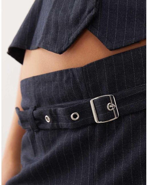 Collusion Gray Pinstirpe Straight Leg Trouser