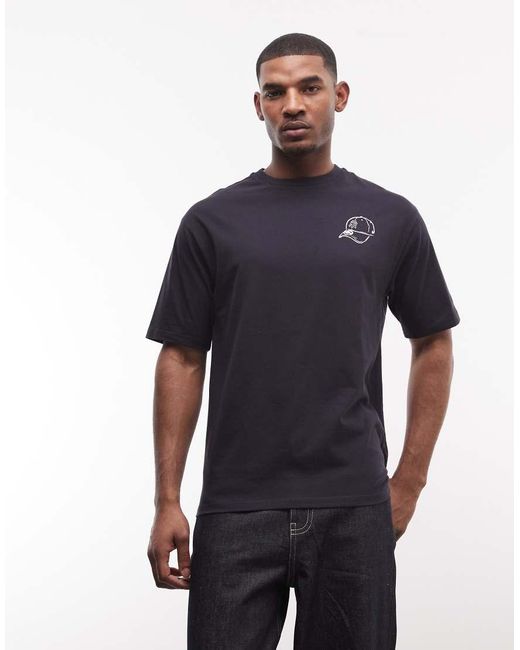 KTZ Blue Ny Yankees Baseball Graphic T-shirt With Back Print for men