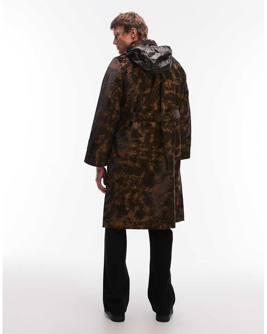 Rains Brown 21520 Nara Unisex Long Waterproof Tailored Trench Jacket