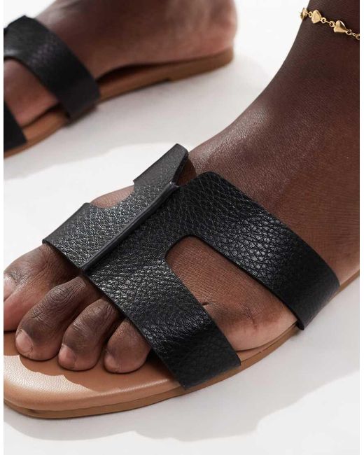 New Look Sandalen Met Uitsnijdingen in het Brown