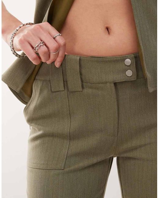 Collusion Natural Tailored Cargo Capri Co-ord