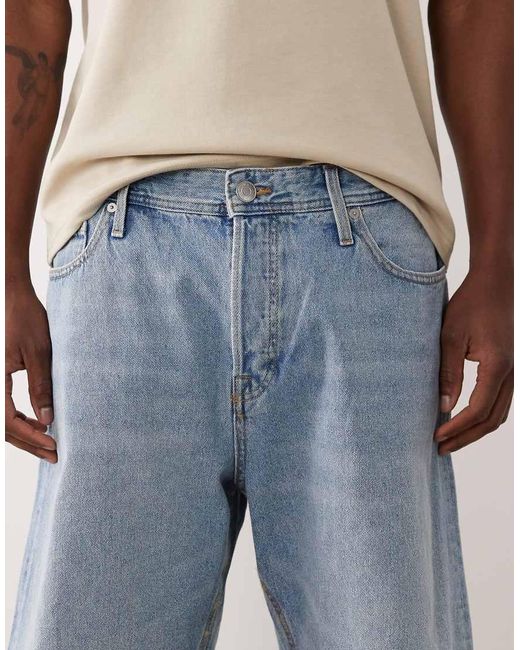 Jack & Jones Natural Tony Loose Denim Shorts for men