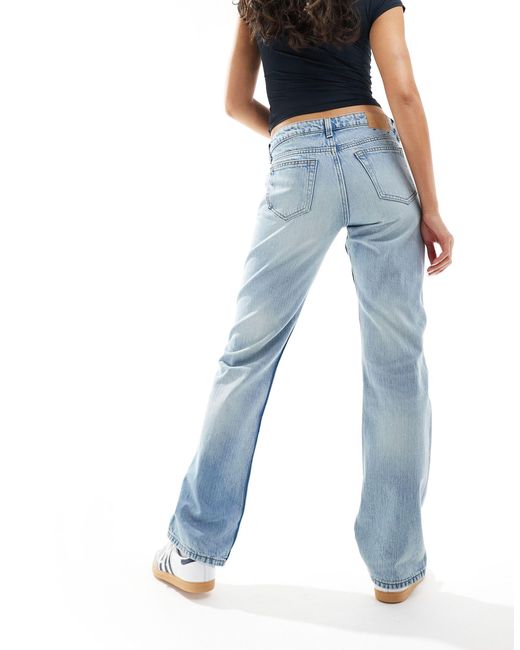 Arrow - jeans dritti regular fit a vita bassa aeon di Weekday in Blue