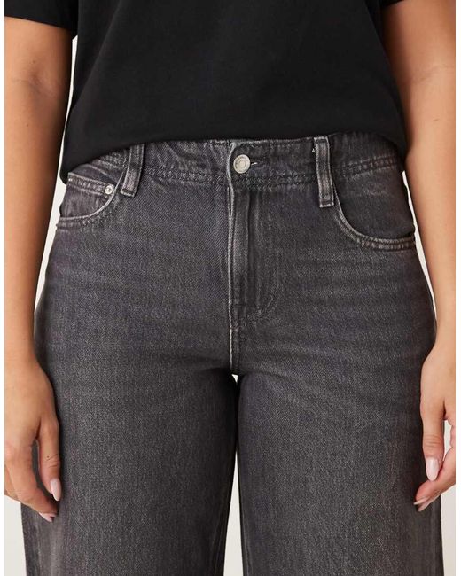 Gina Tricot Black Low Waist Wide Leg Jeans
