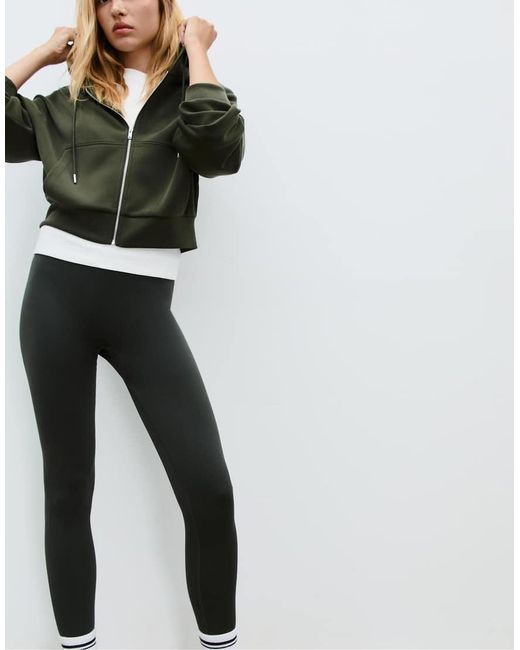 Stradivarius Black Hooded Jacket