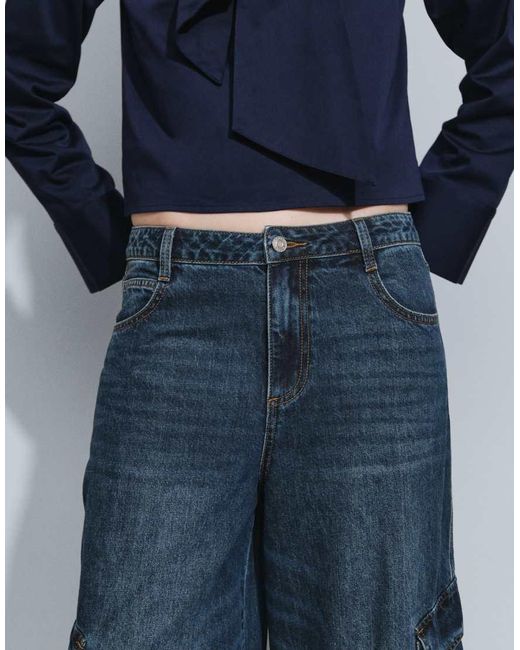 ASOS Blue Utility Cargo Jean