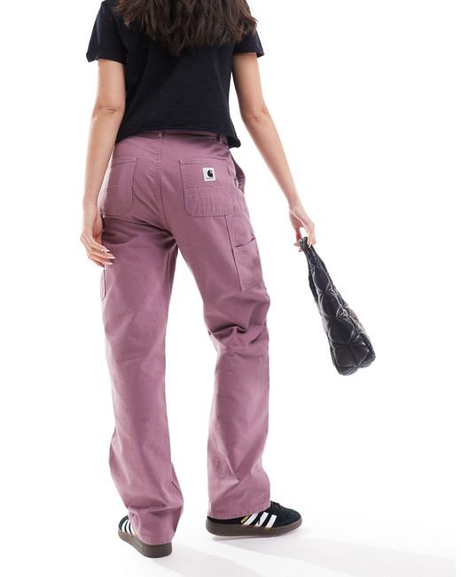 Pierce - pantalon droit style charpentier Carhartt en coloris Purple