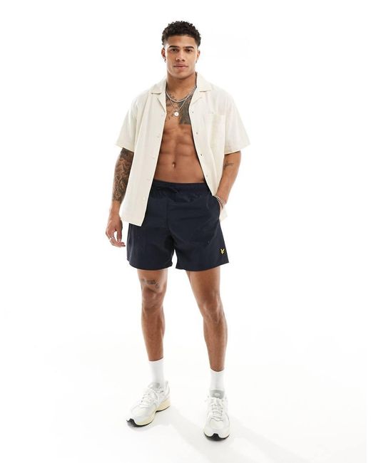 Lyle & Scott Blue Icon Logo Swim Shorts for men