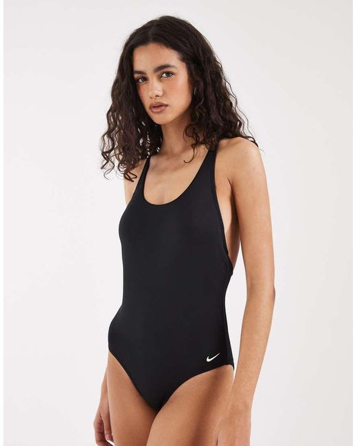 Nike Blue Nike Scoop Neck Swimsuit