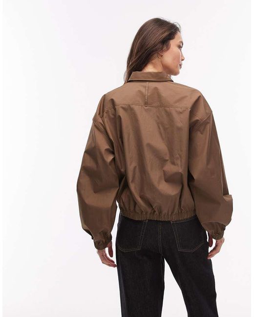 ARKET Brown Bubble Hem Shirt