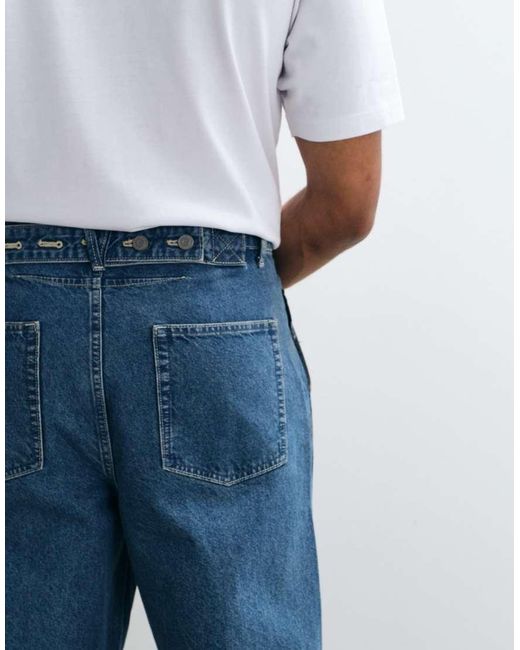 ASOS Blue Circular Design Collection Relaxed Tapered Jeans for men