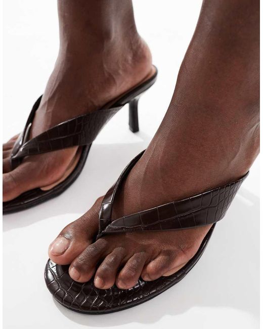 New Look Natural Toe Post Heeled Sandal