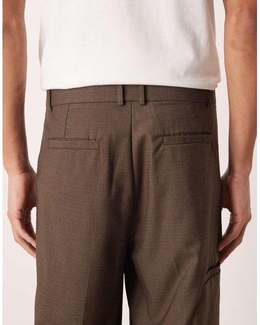 House Of Sunny Natural Pleated And Tailored Suit Pants for men