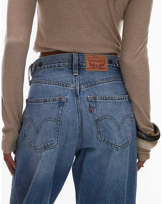 Vaqueros Azul Medio De Corte Barrel Con Tira Regulable De Levi's de color Blue