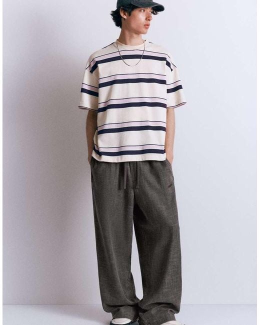 Pull&Bear Brown Rustic Stwd jogger Trousers for men