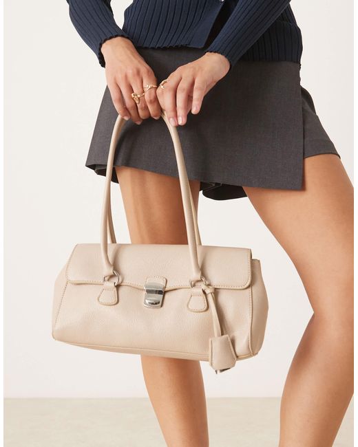 Mango Natural Key Charm Shoulder Bag
