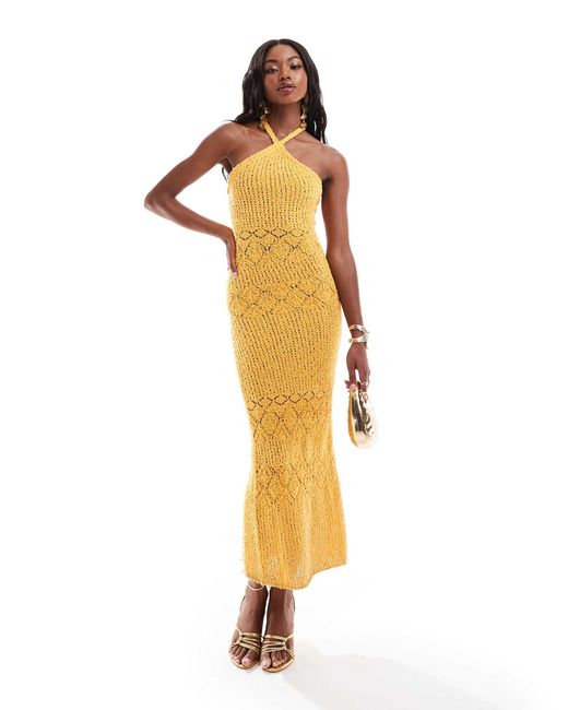 off the shoulder midi dress formal Miss Circle Women's Xandie Polka Dot Off-Shoulder Midi Dress - Brown - Size M