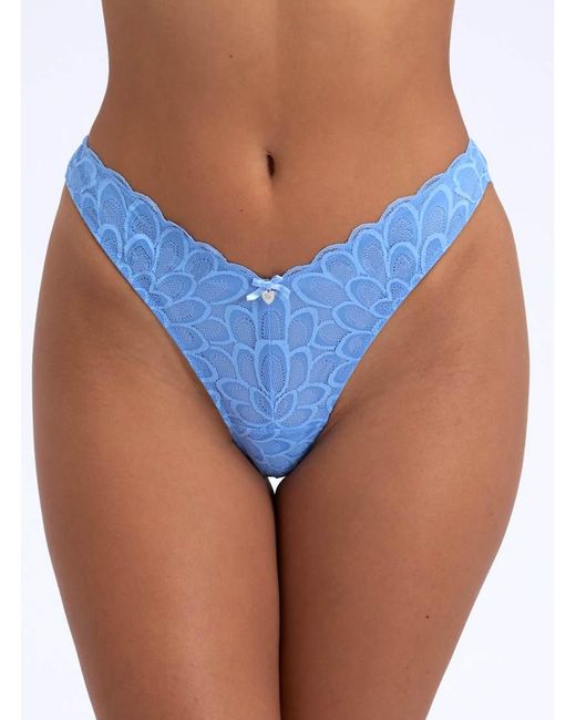 Boux Avenue Brown Eden Lace Thongs Classic Floral Soft Feminine Knickers