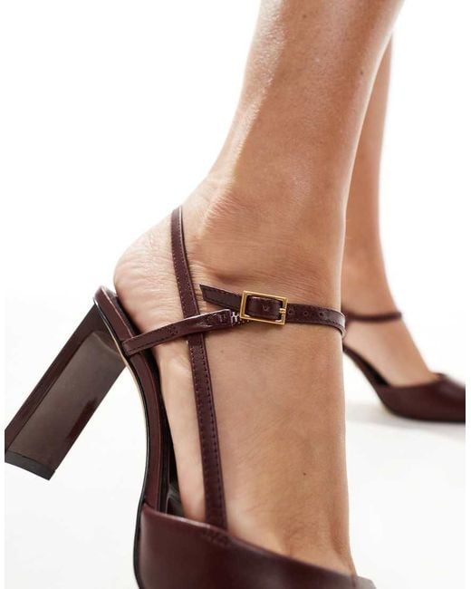 ALDO White Darabriver Slingback Heeled Shoes