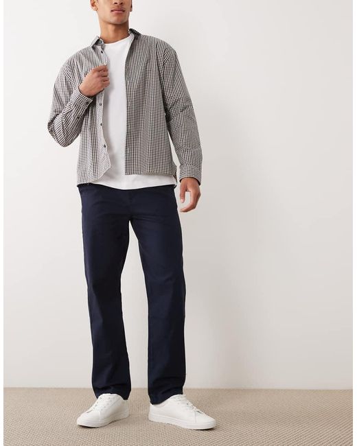ASOS Black 2 Pack Straight Chinos for men