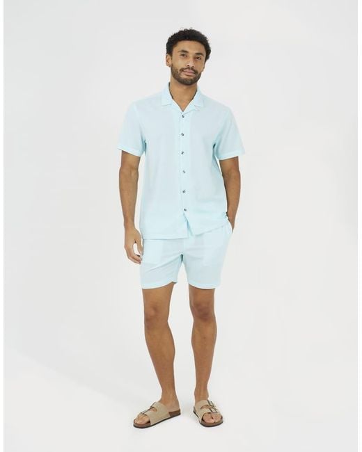 Brave Soul White Revere Collar Shirt for men