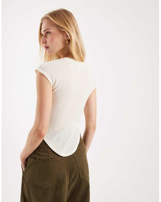 ASOS White Cap Sleeve Top