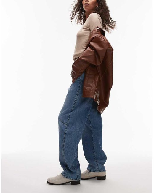 Jeans Bombati Con Cinturino Medio di Levi's in Blue