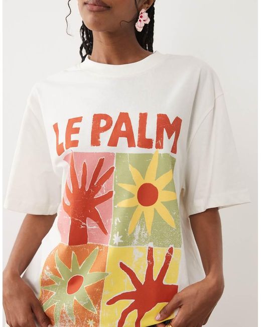 ASOS Multicolor Oversized T-shirt With Le Palm Abstract Graphic