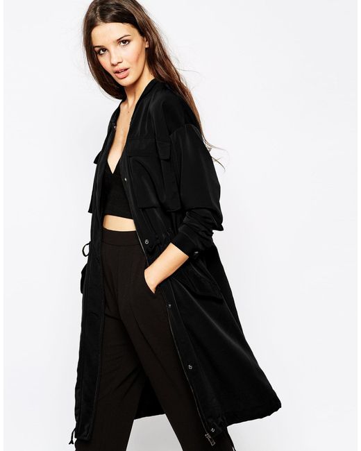 ONLY Black Utility Soft Trench Coat