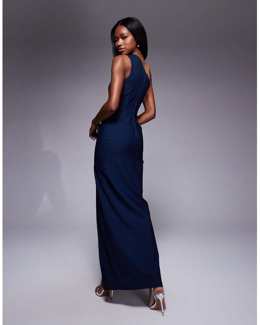 Vesper One Shoulder Cut Out Maxi Dress in Blue | Lyst UK Vesper One Shoulder Cut Out Maxi Dress in Blue | Lyst UK