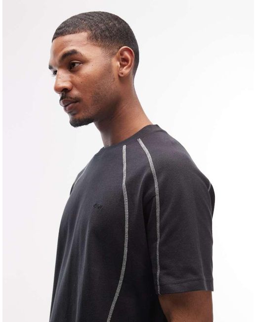 Obey Blue Contrast Stitch Short Sleeve T-shirt for men