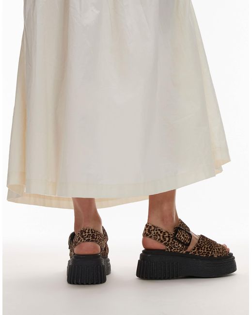 Clarks Black – evamar wish – sandale mit leopardenmuster