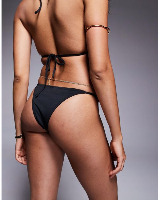 ASOS Black Billie Tanga Bikini Bottom