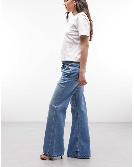 ASOS Blue Relaxed Flare Jean