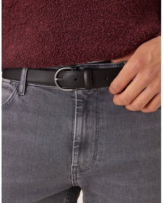 Mango – gürtel aus leder in Black für Herren