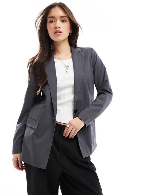 Vero Moda Gray Slim Tailored Blazer Co-ord