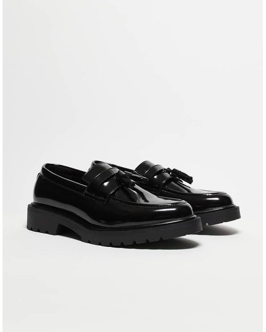 ASOS Black Tassel Loafers for men