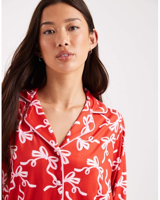 Threadbare Red – langärmliger pyjama