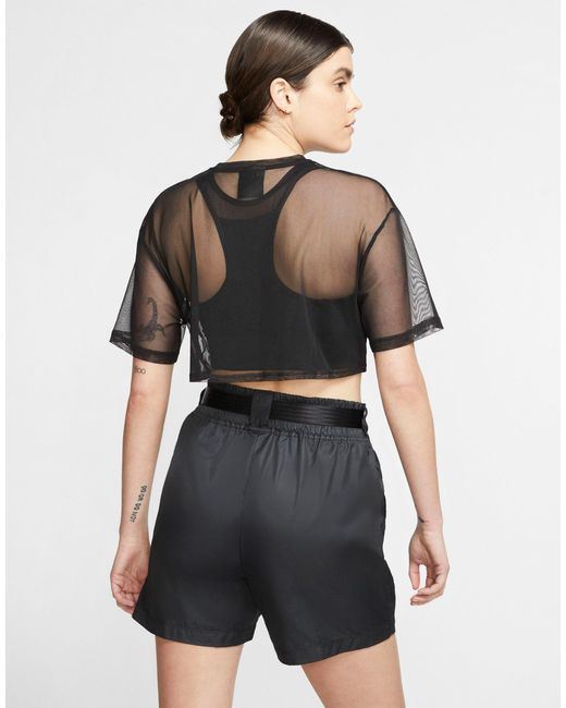 Nike crop top mesh shop